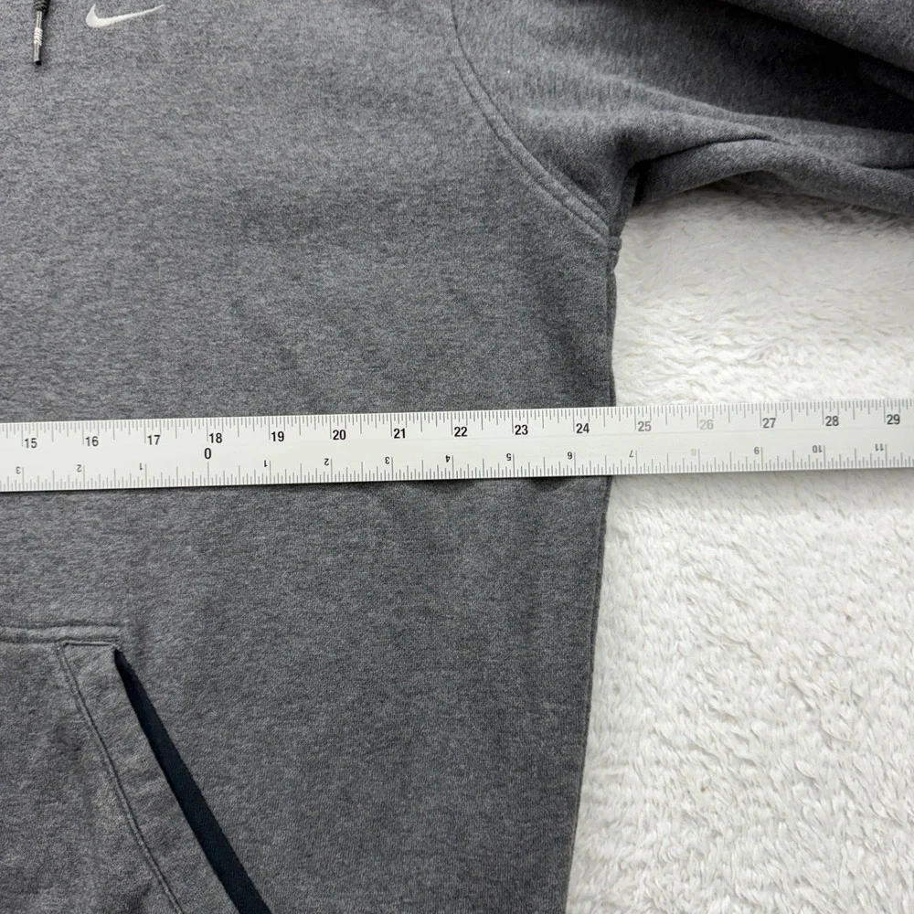 Nike‎ Sportswear Mens XL Full Zip Hoodie Gray Navy Blue Swoosh Fleece RN58323
